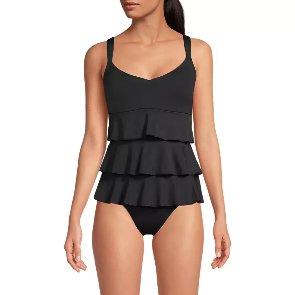 Women's Ruffle Fauxkini One Piece Swimsuit