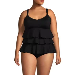 Women's Ruffle Fauxkini One Piece Swimsuit