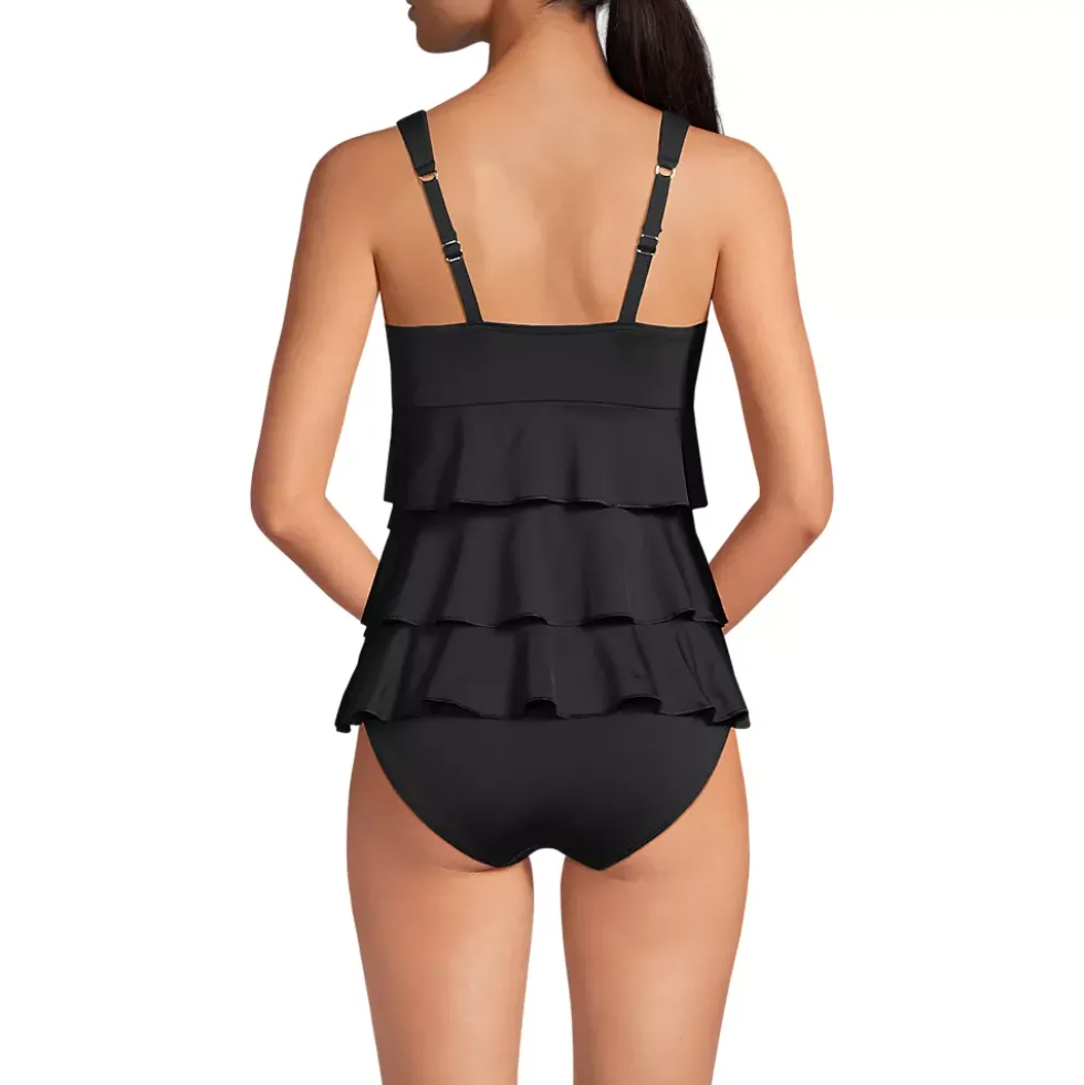 Women's Ruffle Fauxkini One Piece Swimsuit
