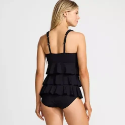 Women's Ruffle Fauxkini One Piece Swimsuit