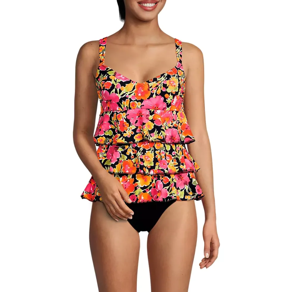 Women's Ruffle Fauxkini One Piece Swimsuit