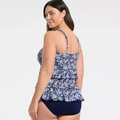 Women's Ruffle Fauxkini One Piece Swimsuit