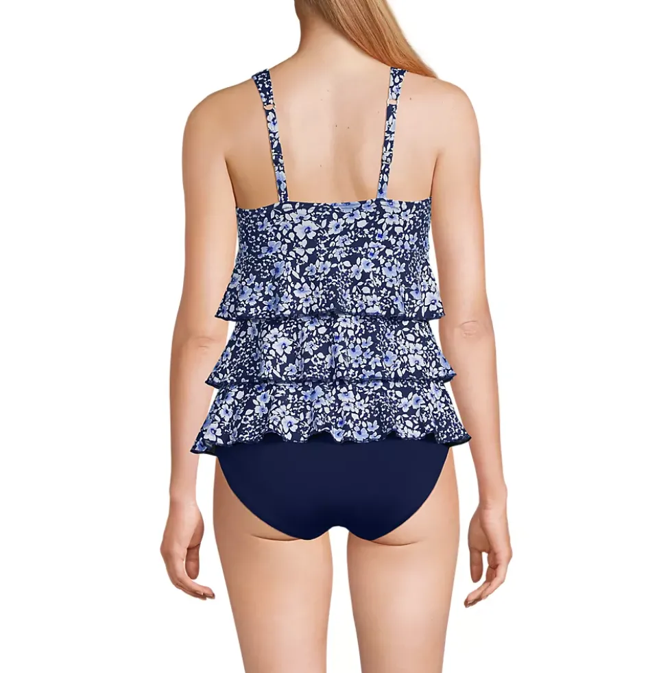 Women's Ruffle Fauxkini One Piece Swimsuit