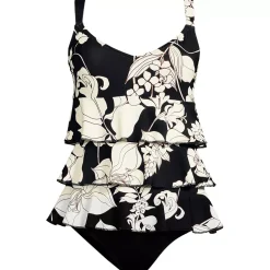 Women's Ruffle Fauxkini One Piece Swimsuit