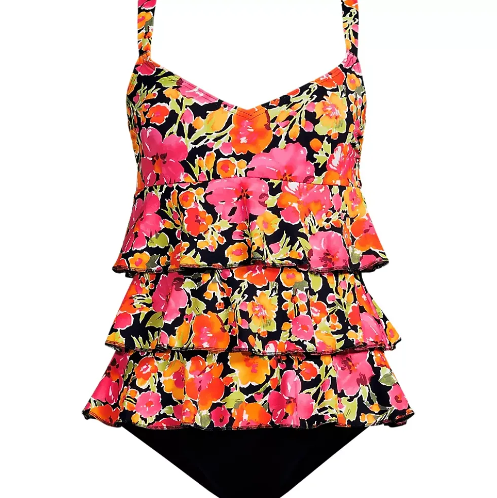 Women's Ruffle Fauxkini One Piece Swimsuit