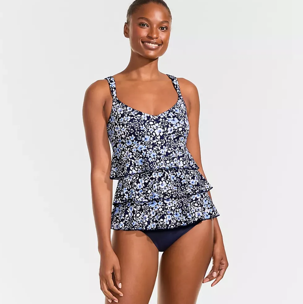 Women's Ruffle Fauxkini One Piece Swimsuit
