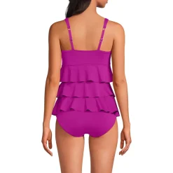 Women's Ruffle Fauxkini One Piece Swimsuit
