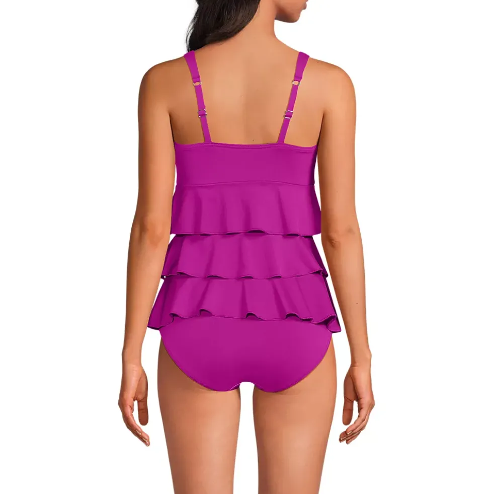 Women's Ruffle Fauxkini One Piece Swimsuit