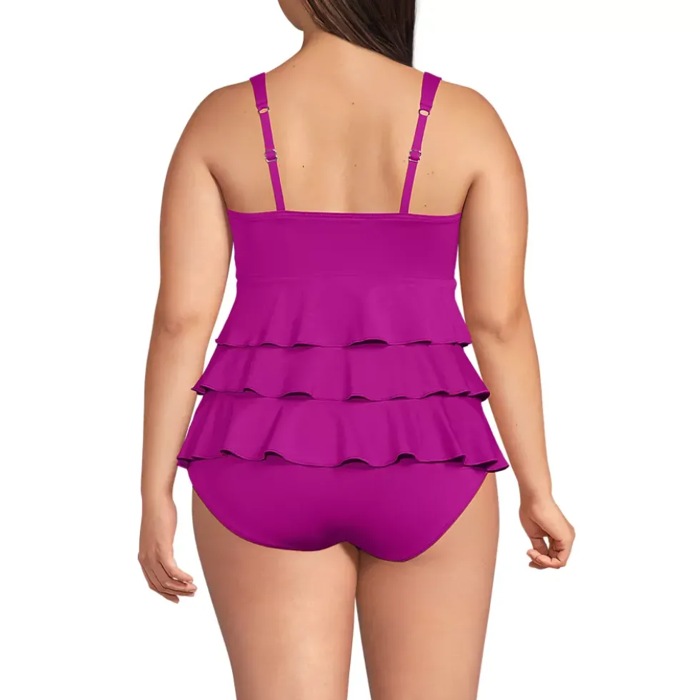 Women's Ruffle Fauxkini One Piece Swimsuit
