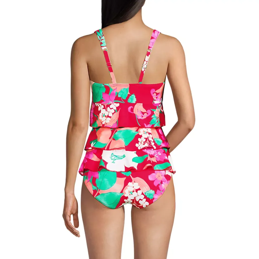 Women's Ruffle Fauxkini One Piece Swimsuit