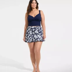 Women's Ruffle Hem Mini Swim Skirt