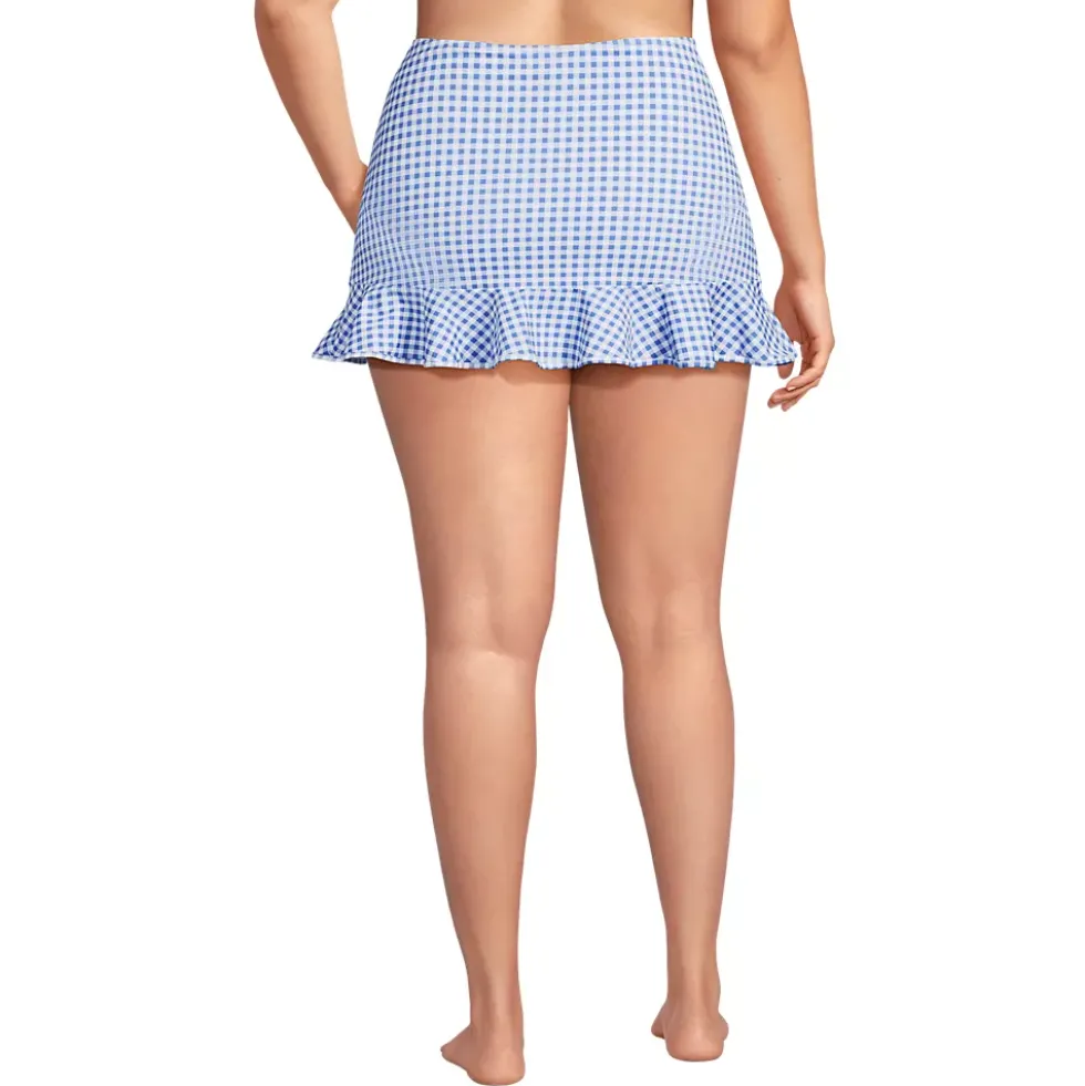 Women's Ruffle Hem Mini Swim Skirt