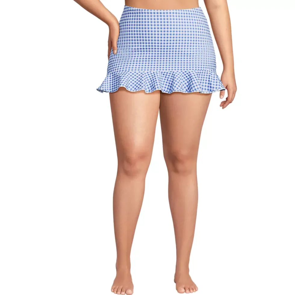 Women's Ruffle Hem Mini Swim Skirt