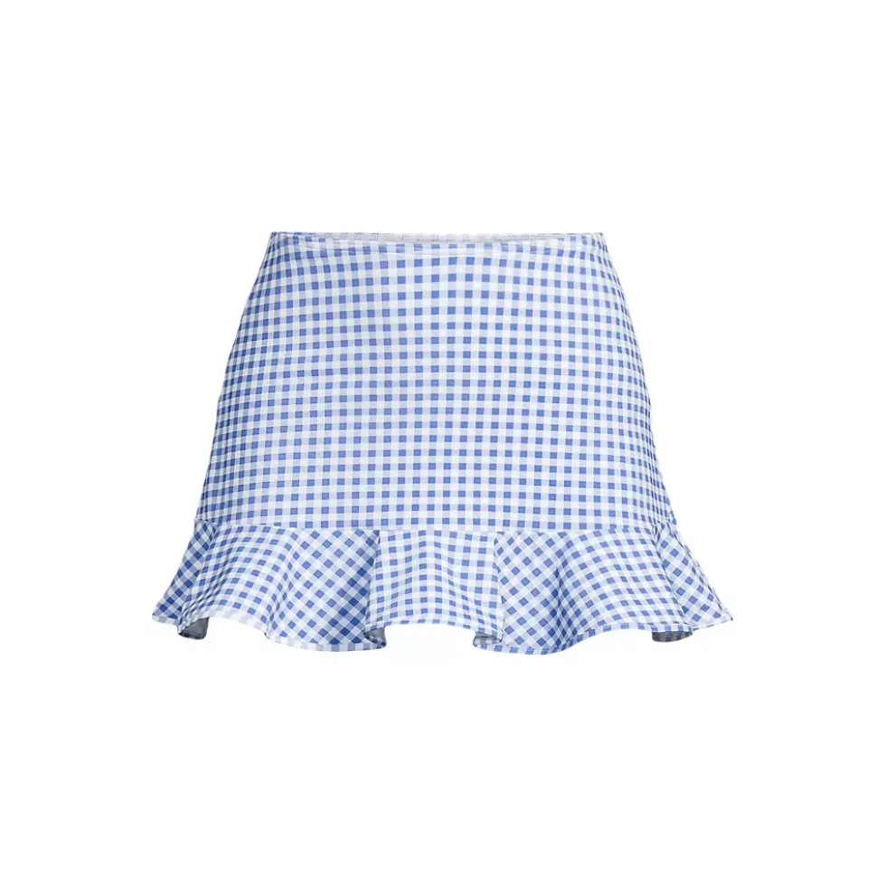 Women's Ruffle Hem Mini Swim Skirt