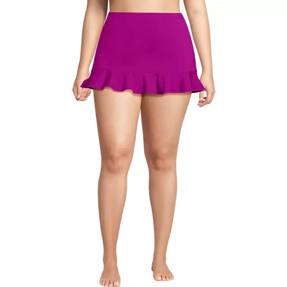 Women's Ruffle Hem Mini Swim Skirt