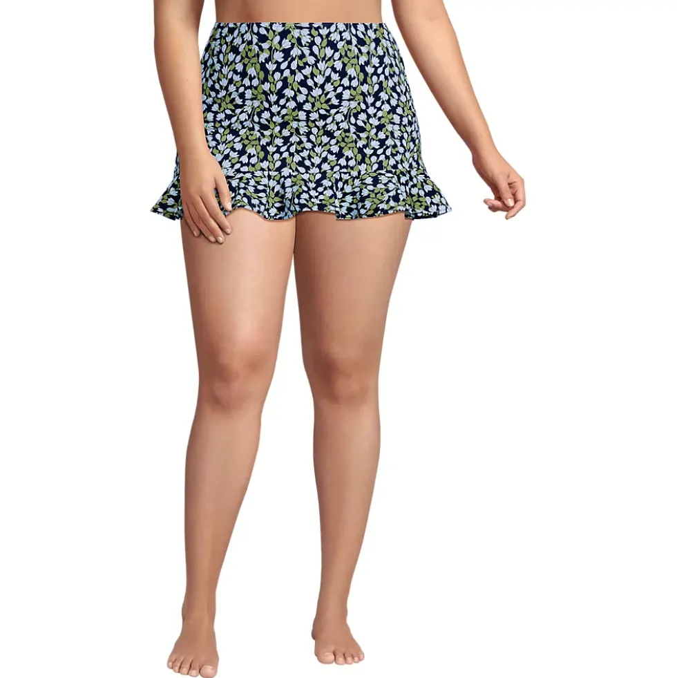 Women's Ruffle Hem Mini Swim Skirt