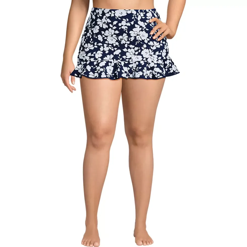 Women's Ruffle Hem Mini Swim Skirt