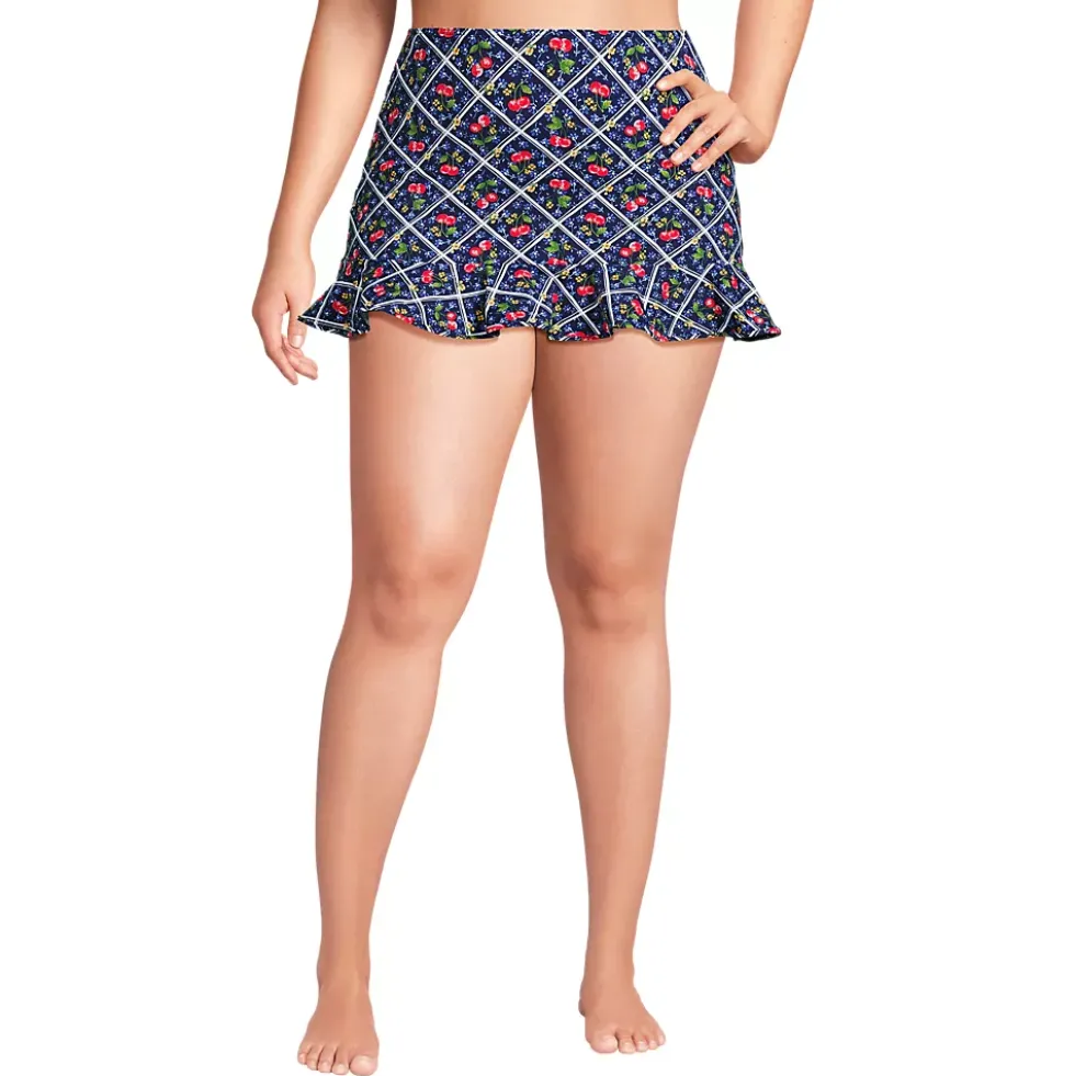 Women's Ruffle Hem Mini Swim Skirt