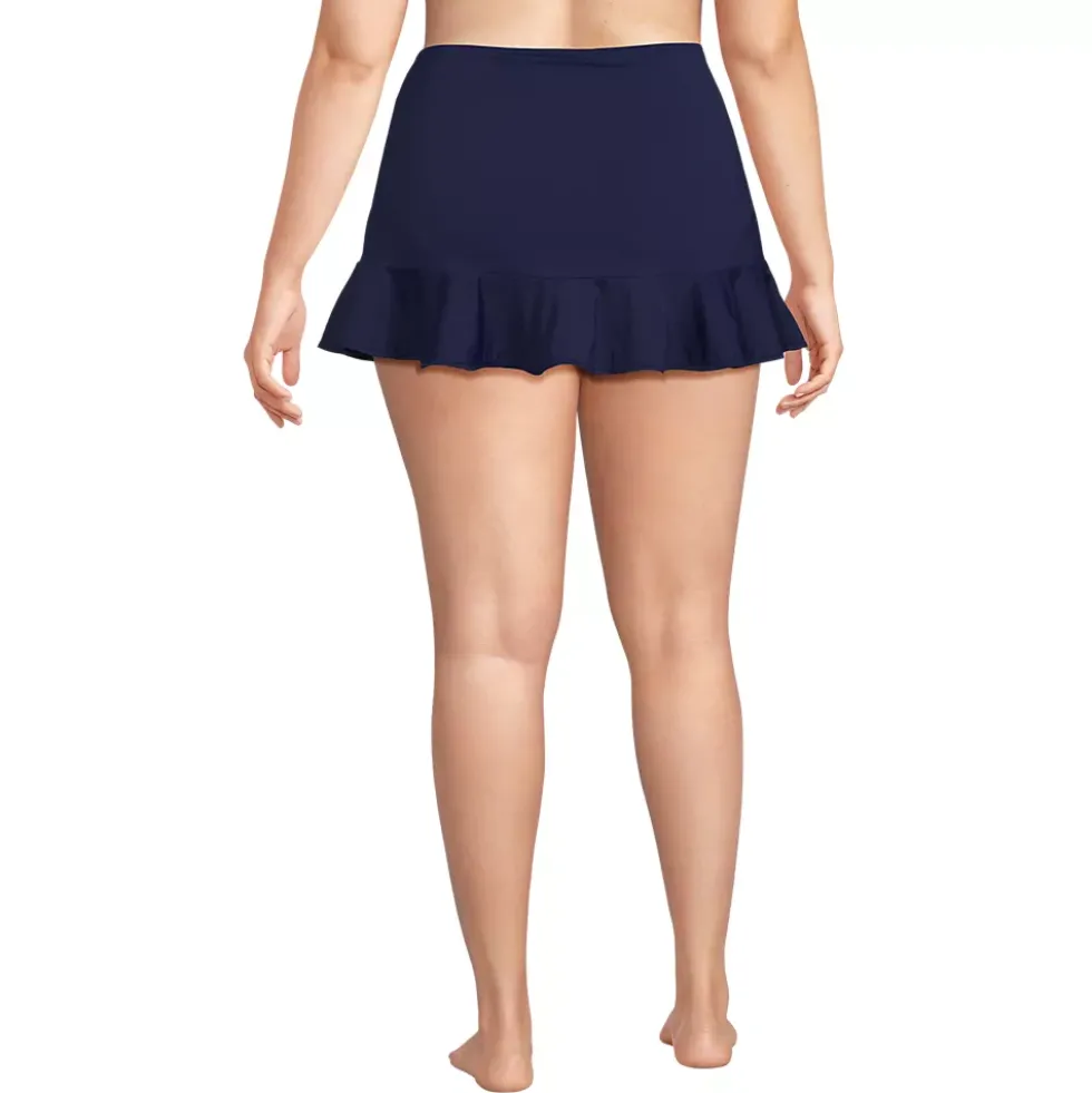 Women's Ruffle Hem Mini Swim Skirt