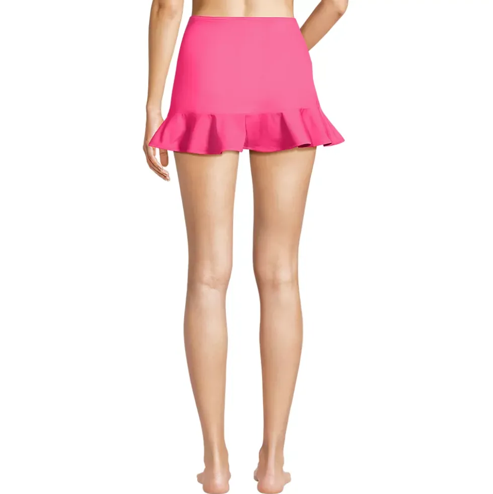 Women's Ruffle Hem Mini Swim Skirt