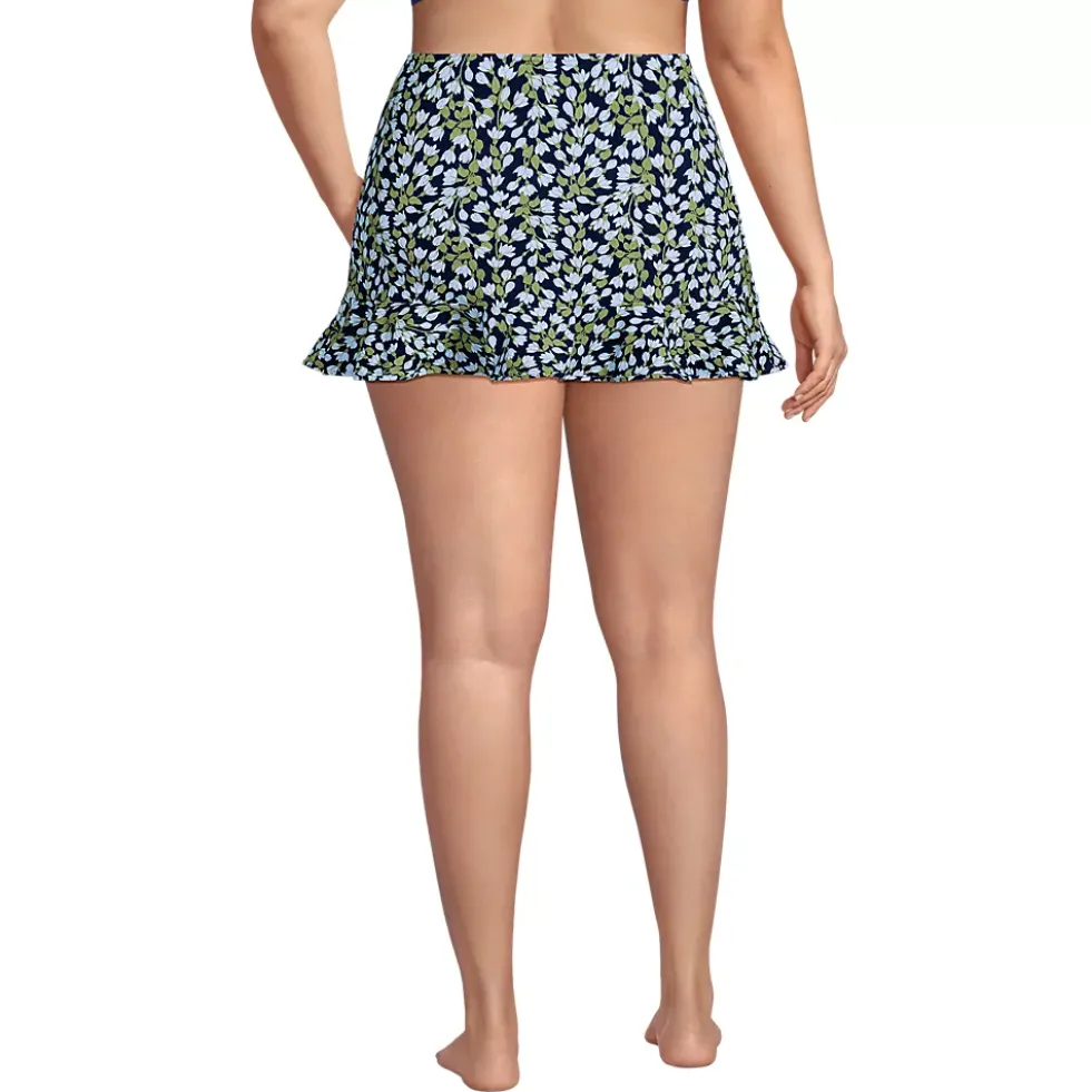 Women's Ruffle Hem Mini Swim Skirt