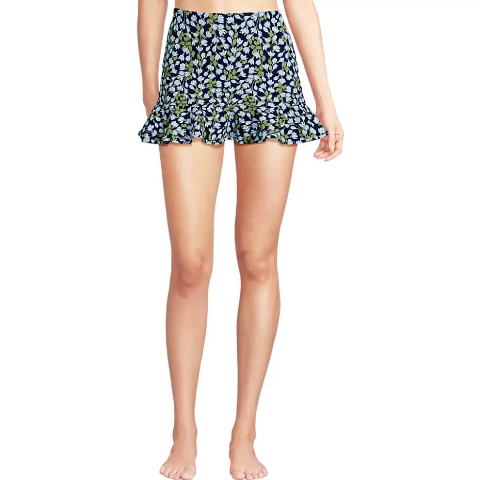 Women's Ruffle Hem Mini Swim Skirt