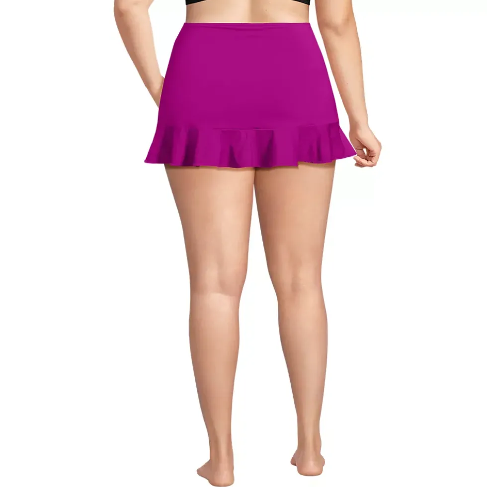 Women's Ruffle Hem Mini Swim Skirt