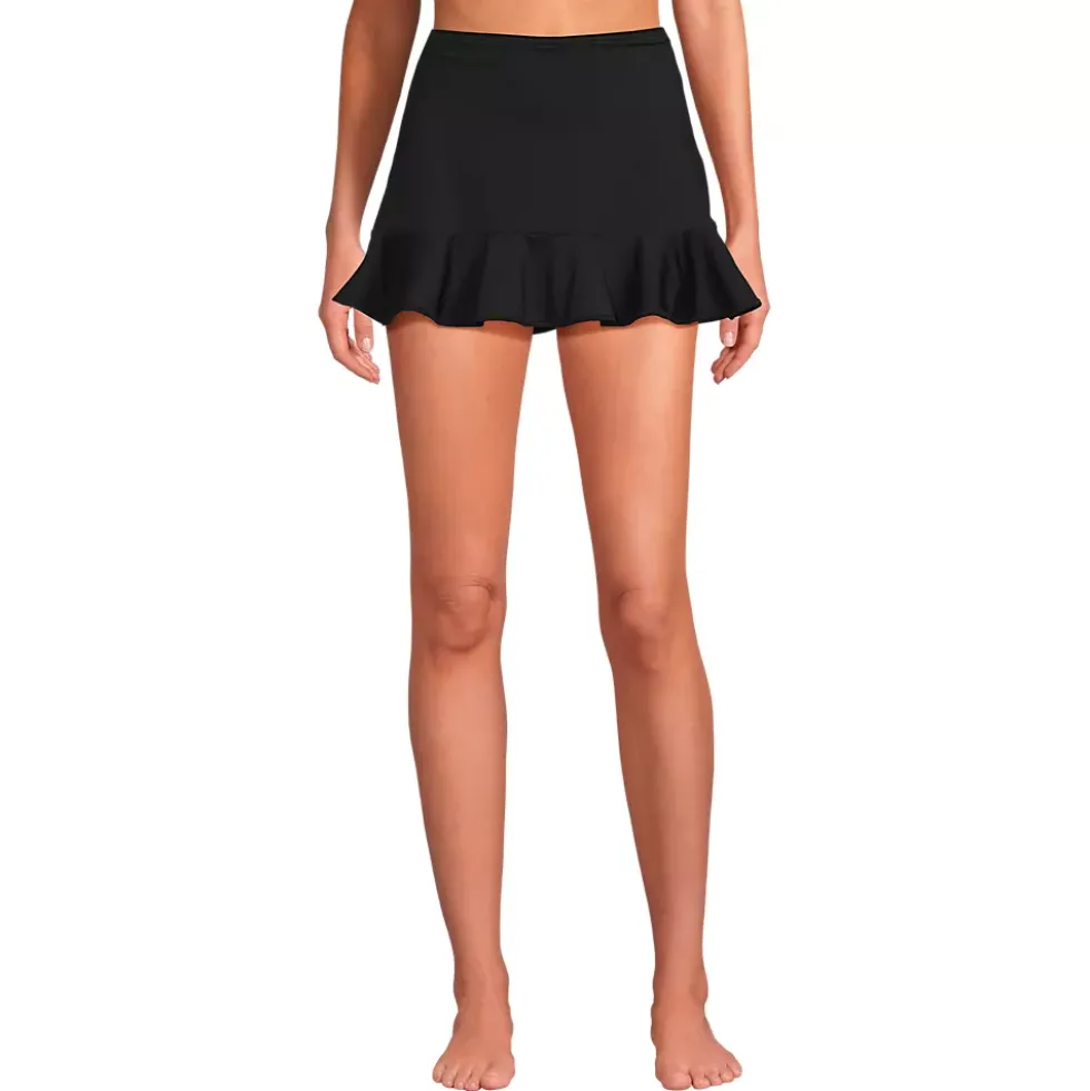 Women's Ruffle Hem Mini Swim Skirt