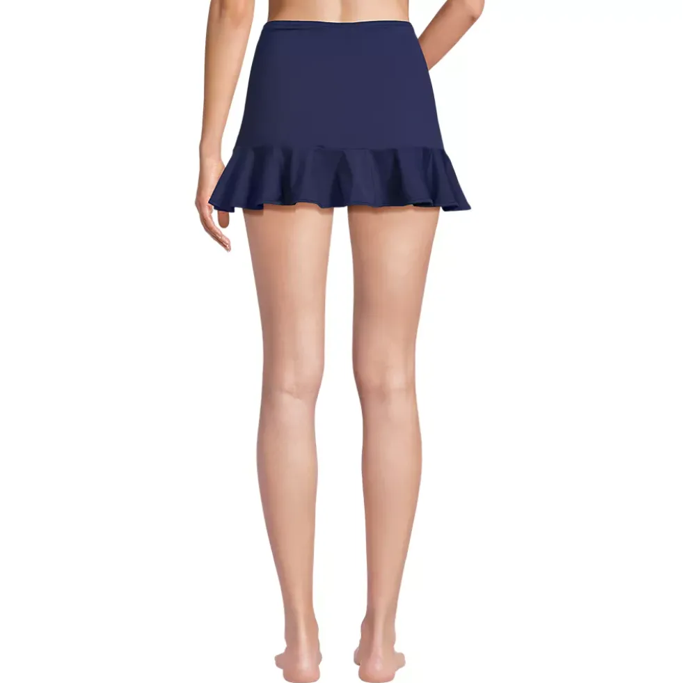 Women's Ruffle Hem Mini Swim Skirt