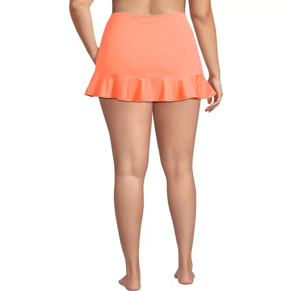 Women's Ruffle Hem Mini Swim Skirt