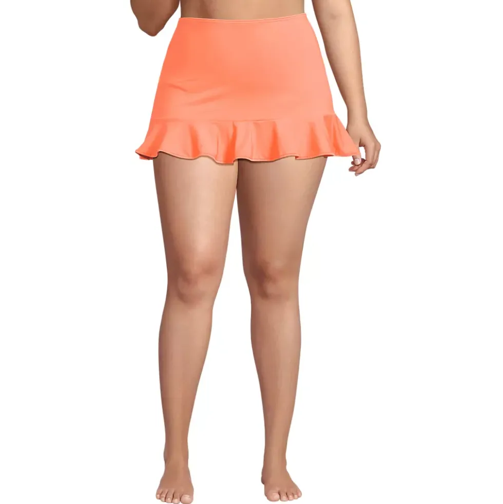 Women's Ruffle Hem Mini Swim Skirt