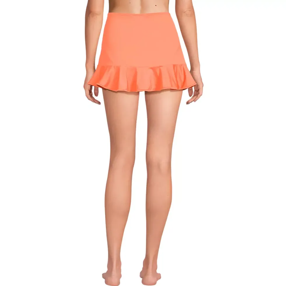Women's Ruffle Hem Mini Swim Skirt