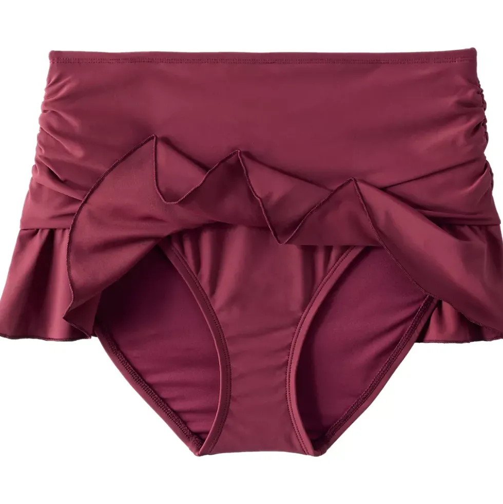 Women's Ruffle Midwaist Skirted Bikini Bottoms