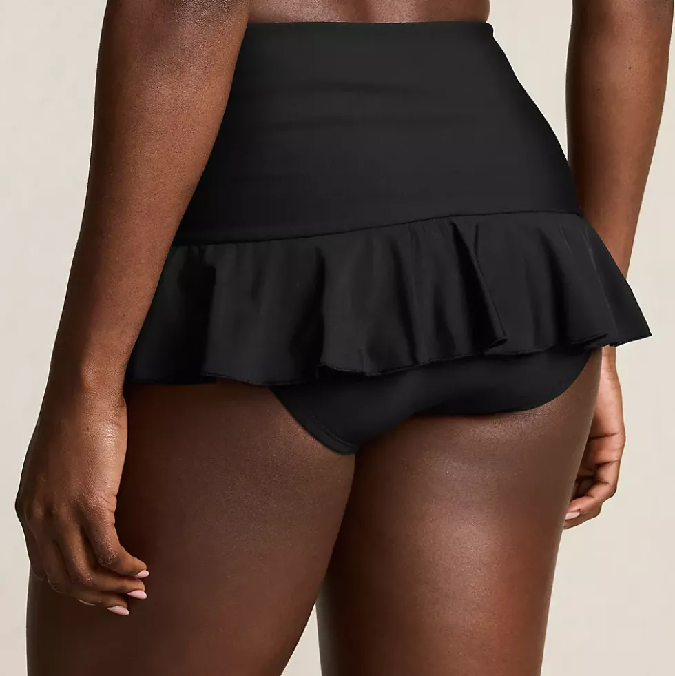 Women's Ruffle Midwaist Skirted Bikini Bottoms