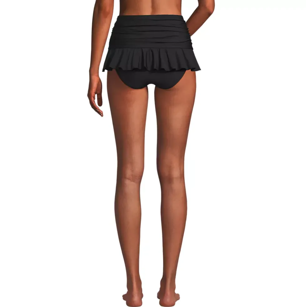 Women's Ruffle Midwaist Skirted Bikini Bottoms