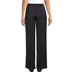 Women's Satin Elastic Back Wide Leg Pants