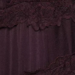 Women's Satin Sleeveless Lace Detail Dress