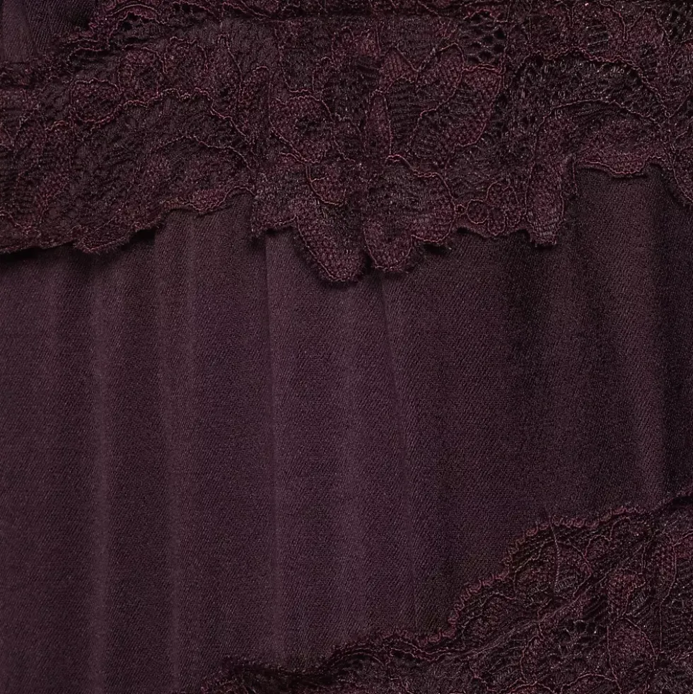 Women's Satin Sleeveless Lace Detail Dress