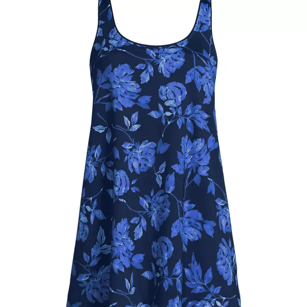 Women's Scoop Neck Mini Swim Dress Swimsuit