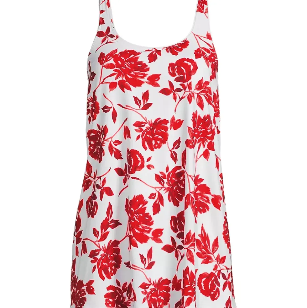 Women's Scoop Neck Mini Swim Dress Swimsuit