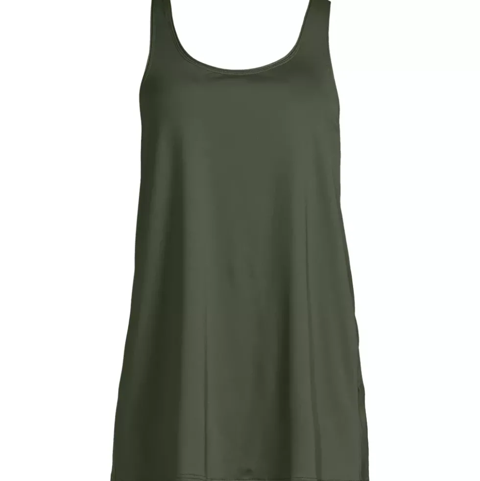 Women's Scoop Neck Mini Swim Dress Swimsuit