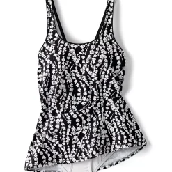 Women's Scoop Neck Mini Swim Dress Swimsuit