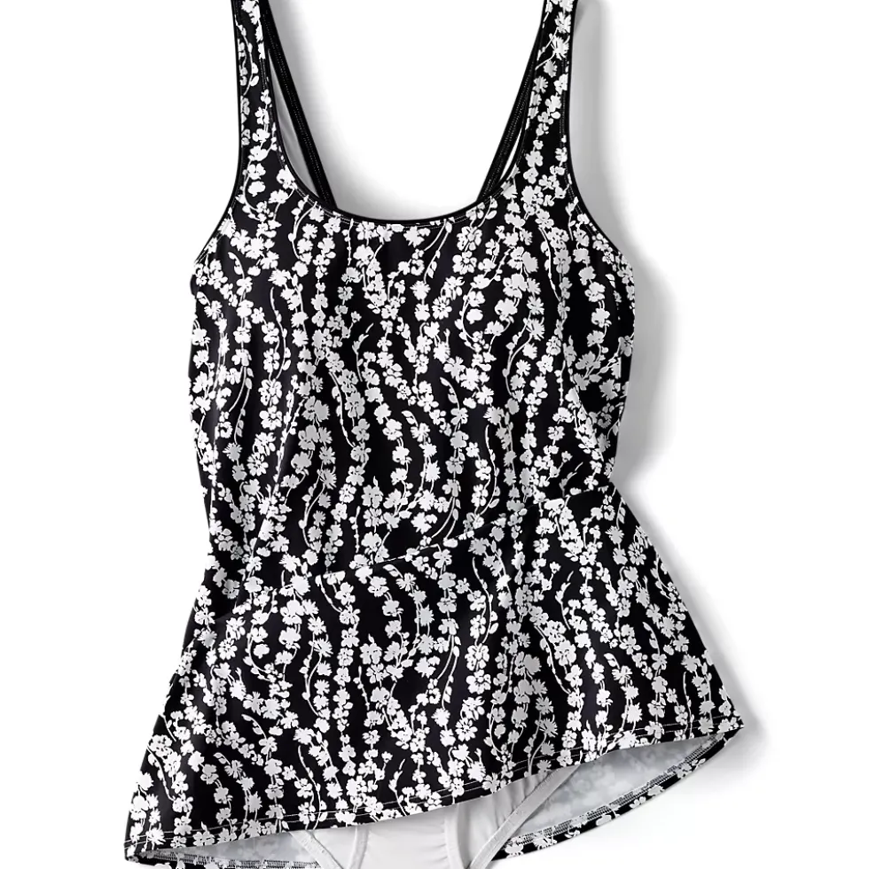 Women's Scoop Neck Mini Swim Dress Swimsuit