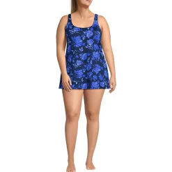 Women's Scoop Neck Mini Swim Dress Swimsuit