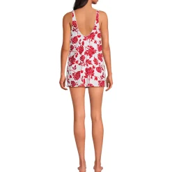 Women's Scoop Neck Mini Swim Dress Swimsuit