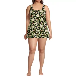 Women's Scoop Neck Mini Swim Dress Swimsuit