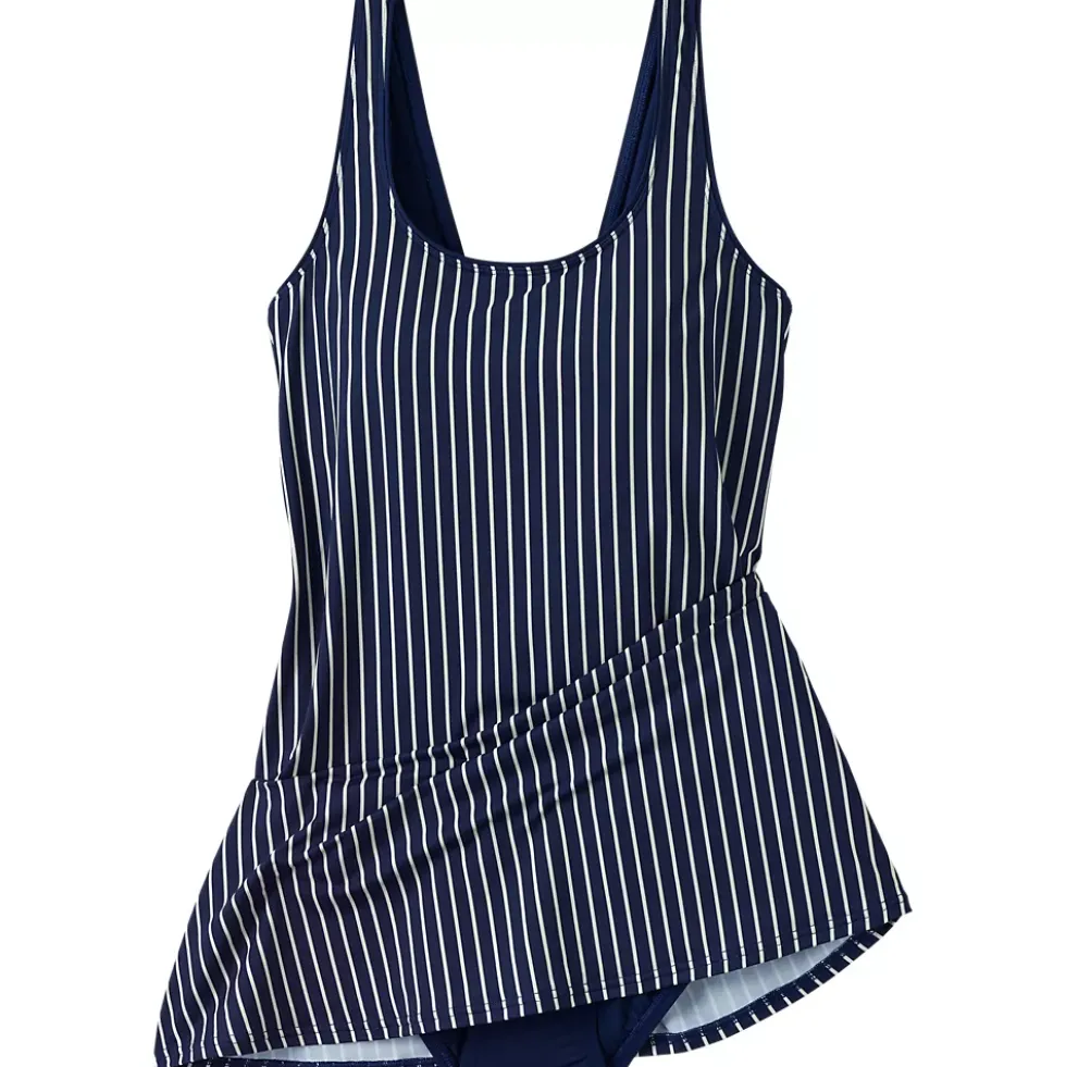 Women's Scoop Neck Mini Swim Dress Swimsuit