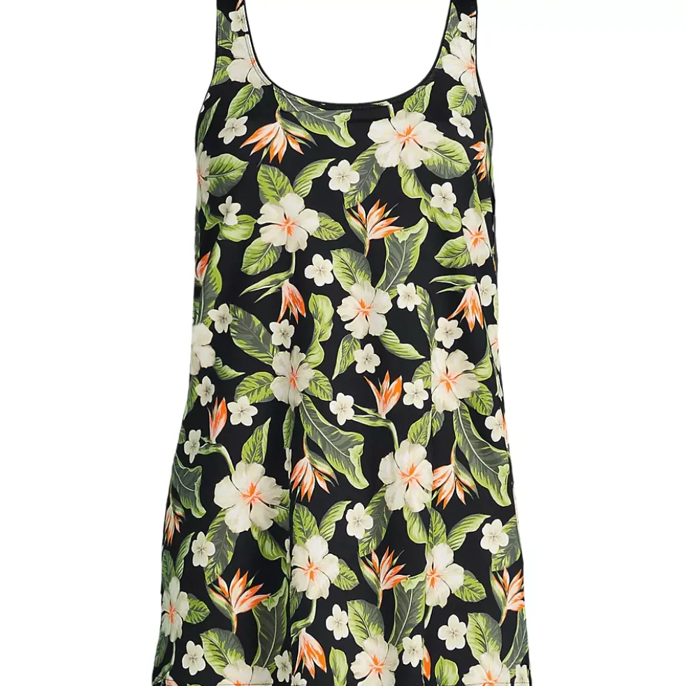 Women's Scoop Neck Mini Swim Dress Swimsuit