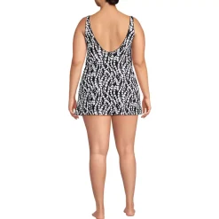 Women's Scoop Neck Mini Swim Dress Swimsuit