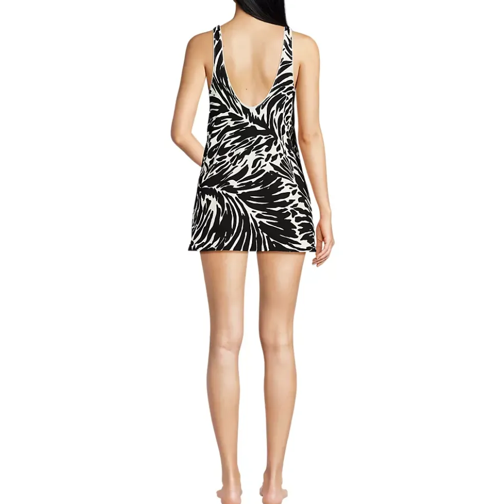 Women's Scoop Neck Mini Swim Dress Swimsuit